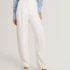 MORRIAT Barrel Leg Woven Tailored Trousers