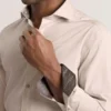 NANTUCKET Geo Texture Stretch Cotton Slim Fit Shirt