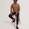NAYELIN Relaxed Fit Painted Geo Print Shirt
