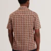 NAYELIN Relaxed Fit Painted Geo Print Shirt