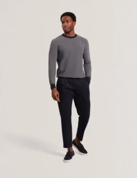 NEOPOTI Contrast Stitch Knit Cotton Polo Shirt
