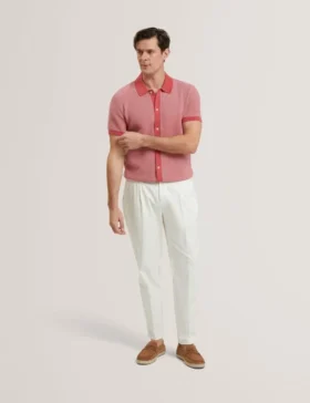 NOLIVA Textured Stitch Knitted Button-Through Shirt