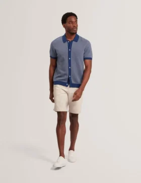 NOLIVA Textured Stitch Knitted Button-Through Shirt