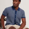 NOLIVA Textured Stitch Knitted Button-Through Shirt