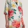 NYMPHA Floral Short Sleeve Oversized Blazer