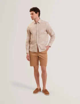 OCANIA Faded Floral Cotton Long Sleeve Shirt