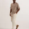 OISE Textured Grid Cotton Short Sleeve Shirt