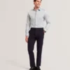 OLWENO Micro Geo Print Long Sleeve Slim Shirt