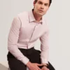 OLWENO Micro Geo Print Long Sleeve Slim Shirt