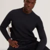 ORLAITE Waffle Knit Crew Neck Sweatshirt