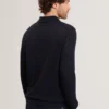 OSAKA Basket Texture Silk Blend Long Sleeve Polo