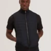 PAFAVOR Quilted Front Funnel Neck Zip-Up Gilet