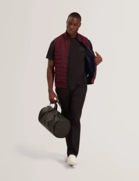 PAFAVOR Quilted Front Funnel Neck Zip-Up Gilet