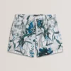 PALMDLE Floral Stripe Elasticated Swim Shorts