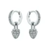 PARI Pave Crystal Padlock Huggie Earrings