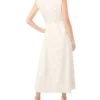 PARKER Beaded Gathered Neck Maxi Dress