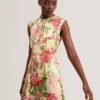PARKER Satin Floral Sleeveless Maxi Dress