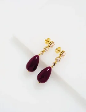 PEARSTI Statement Pendant Crystal Drop Earrings