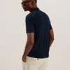 PELTZ Short Sleeve Regular Silk Blend Polo
