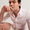 PRYNN Linen Cotton Woven Long Sleeve Shirt