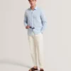 PRYNN Linen Cotton Woven Long Sleeve Shirt