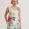 PURRLA Floral Print Scoop Neck Sleeveless Top