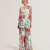 PURRLA Floral Print Scoop Neck Sleeveless Top
