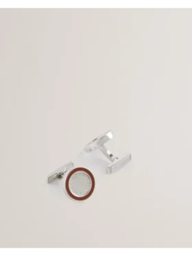 RAYLAN Colour Border Round Cufflinks