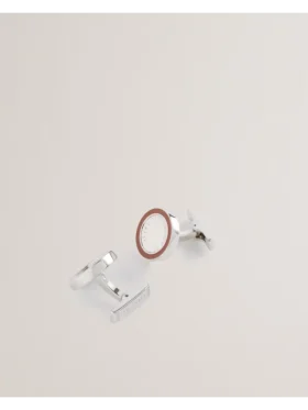 RAYLAN Colour Border Round Cufflinks