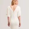 REBEXXA Wide Sleeve Knitted Bodycon Midi Dress
