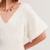 REBEXXA Wide Sleeve Knitted Bodycon Midi Dress