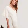 REBEXXA Wide Sleeve Knitted Bodycon Midi Dress