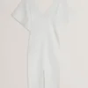 REBEXXA Wide Sleeve Knitted Bodycon Midi Dress