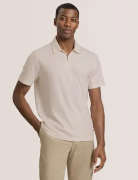 RIB ZIP POLO Ribbed Zip Polo