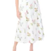 RIHANA Cotton Floral Pleated Midi Skirt