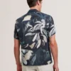 ROGNSKI Relaxed Floral Short Sleeve Linen Shirt
