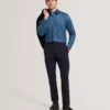 ROMEOS Regular Fit Cotton Linen Long Sleeve Shirt