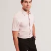 ROMMANN Micro Geo Print Slim Short Sleeve Shirt