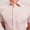 ROMMANN Micro Geo Print Slim Short Sleeve Shirt
