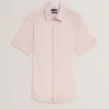 ROMMANN Micro Geo Print Slim Short Sleeve Shirt