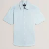 ROMMANN Micro Geo Print Slim Short Sleeve Shirt
