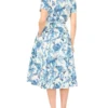 RORY Cotton Floral Belted Midi Shirt Dress