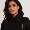 ROSECEE Tailored Cropped Wool Wrap Jacket