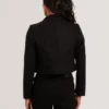 ROSECEE Tailored Cropped Wool Wrap Jacket