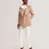 ROSESS Short Belted Wool Wrap Coat