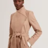 ROSESS Short Belted Wool Wrap Coat
