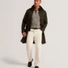 RUABON Funnel Neck Longline Jacket With Liner