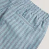 RUFYE Striped Cotton Linen Pull-On Shorts
