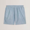 RUFYE Striped Cotton Linen Pull-On Shorts
