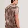 SAFAVIY Painted Geo Print Pure Cotton T-Shirt